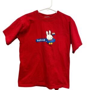 MTD Brand Child Small Holland Flag Bunny Short Sleeve Cotton Crew Neck Tee Shirt